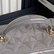 Chanel Vanity Case Top Handle Grey Patent 17cm - 6