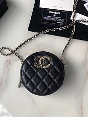 Chanel 19 Bag Round Chain Shoulder Black 12cm - 1