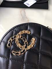 Chanel 19 Bag Round Chain Shoulder Black 12cm - 5