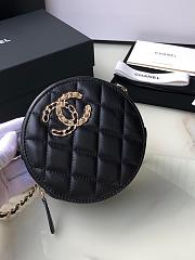 Chanel 19 Bag Round Chain Shoulder Black 12cm - 4