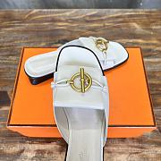 Hermes Isle Sandal White - 4