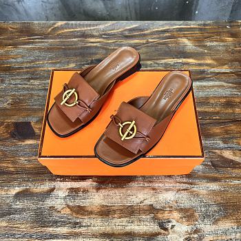 Hermes Isle Sandal Brown