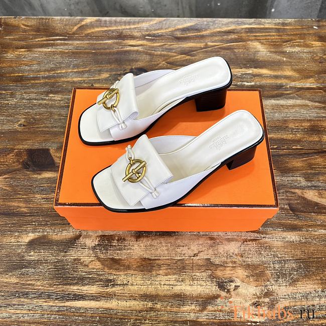 Hermes Ilot 50 Sandal White - 1