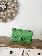 Chanel Flap Bag Green Blue Lambskin 25cm - 1