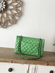 Chanel Flap Bag Green Blue Lambskin 25cm - 5