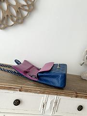 Chanel Flap Bag Blue Pink Lambskin 25cm - 5