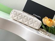 Chanel Classic Clutch With Strap White Caviar 20x11x9cm - 5