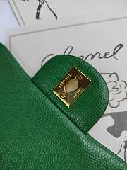 Chanel Mini Flap Bag Green Caviar Gold 17cm - 5