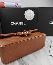 Chanel Flap Bag Caramel Lambskin Gold 20cm - 5