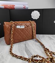 Chanel Flap Bag Caramel Lambskin Gold 20cm - 3