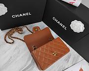 Chanel Flap Bag Caramel Lambskin Gold 20cm - 4