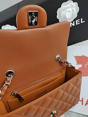 Chanel Flap Bag Caramel Lambskin Silver 20cm - 2