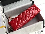 Chanel Flap Bag Red Patent Gold 25cm - 4