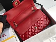 Chanel Flap Bag Red Patent Gold 25cm - 2