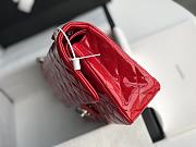 Chanel Flap Bag Red Patent Silver 25cm - 6