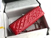 Chanel Flap Bag Red Patent Silver 25cm - 4