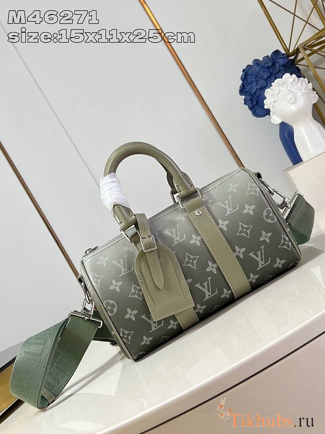 Louis Vuitton LV Keepall Bandoulière 25 Khaki Green 25x15x11cm - 1