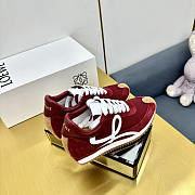 Loewe Flow Runner In Nylon And Suede Burgundy - 2