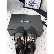 Chanel CC Combat Oxford Shoes Black - 5