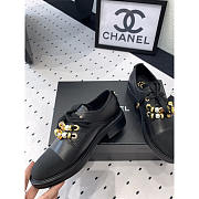 Chanel CC Combat Oxford Shoes Black - 3