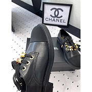 Chanel CC Combat Oxford Shoes Black - 4