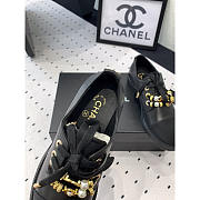 Chanel CC Combat Oxford Shoes Black - 2