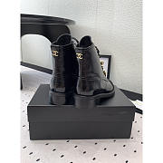 Chanel Combat Boot Calfskin Grosgrain In Black - 4