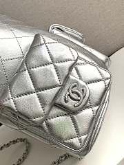 Chanel Backpack Lambskin Silver 24.5x18x8cm - 3