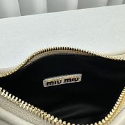 Miu Miu Shoulder Bag White Leather 17x15.5x5.5cm - 5