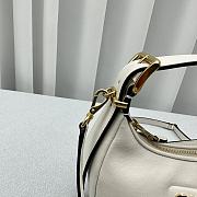 Miu Miu Shoulder Bag White Leather 17x15.5x5.5cm - 4