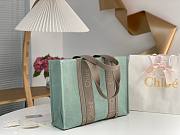 Chloe Woody Tote Bag Green 45x33x13cm - 5