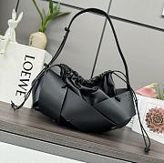 Loewe Interlaced Hobo Bag Black 38x18x17cm - 1