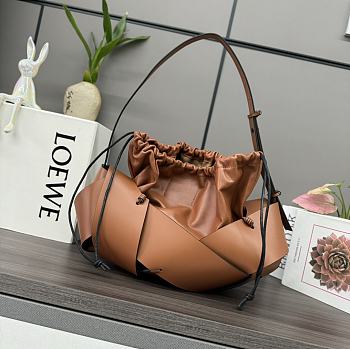 Loewe Interlaced Hobo Bag Tan 38x18x17cm