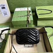 Gucci Marmont Mini Shoulder Bag Black Hardware 18x12x6cm - 1