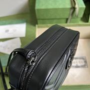 Gucci Marmont Mini Shoulder Bag Black Hardware 18x12x6cm - 5