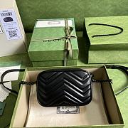 Gucci Marmont Mini Shoulder Bag Black Hardware 18x12x6cm - 3