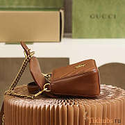 Gucci GG Marmont Mini Top Handle Bag Brown 21x15.5x8cm - 5