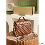 Gucci GG Marmont Mini Top Handle Bag Brown 21x15.5x8cm - 2