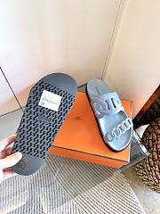 Hermes Bicolor Extra Sandals Blue - 5