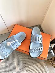 Hermes Bicolor Extra Sandals Blue - 4