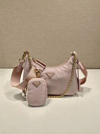 Prada Re-Edition 2005 Re-Nylon Pink Gold 22x12x6cm