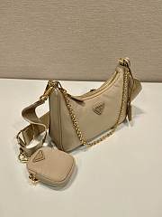 Prada Re-Edition 2005 Re-Nylon Beige Gold 22x12x6cm - 4