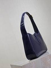 YSL LE 5 À 7 Shoulder Bag Blue Patent 23x16x6.5cm - 6