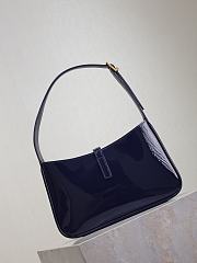 YSL LE 5 À 7 Shoulder Bag Blue Patent 23x16x6.5cm - 5