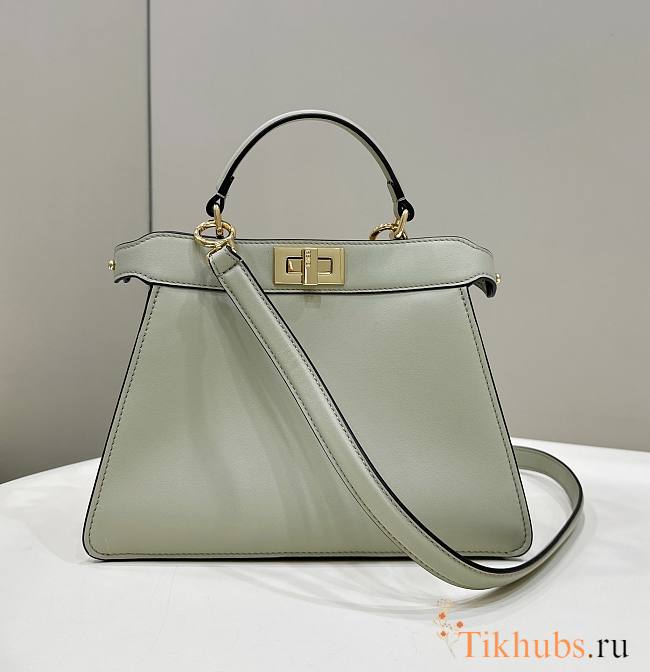 Fendi Peekaboo ISeeU Light Green Leather Bag 27x21x11cm - 1