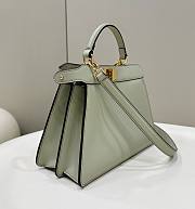 Fendi Peekaboo ISeeU Light Green Leather Bag 27x21x11cm - 4