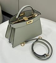 Fendi Peekaboo ISeeU Light Green Leather Bag 27x21x11cm - 2