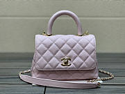 Chanel Mini Coco Handle Light Pink Caviar 19x13x9cm - 1