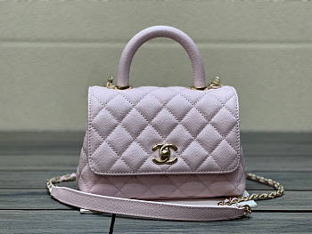 Chanel Mini Coco Handle Light Pink Caviar 19x13x9cm