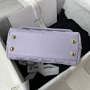 Chanel Mini Coco Handle Light Purple Caviar 19x13x9cm - 6